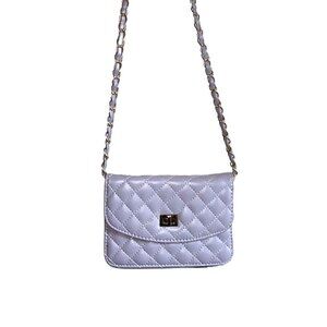 Purple lavender quilted small crossbody bag women's purse back pocket cl…
